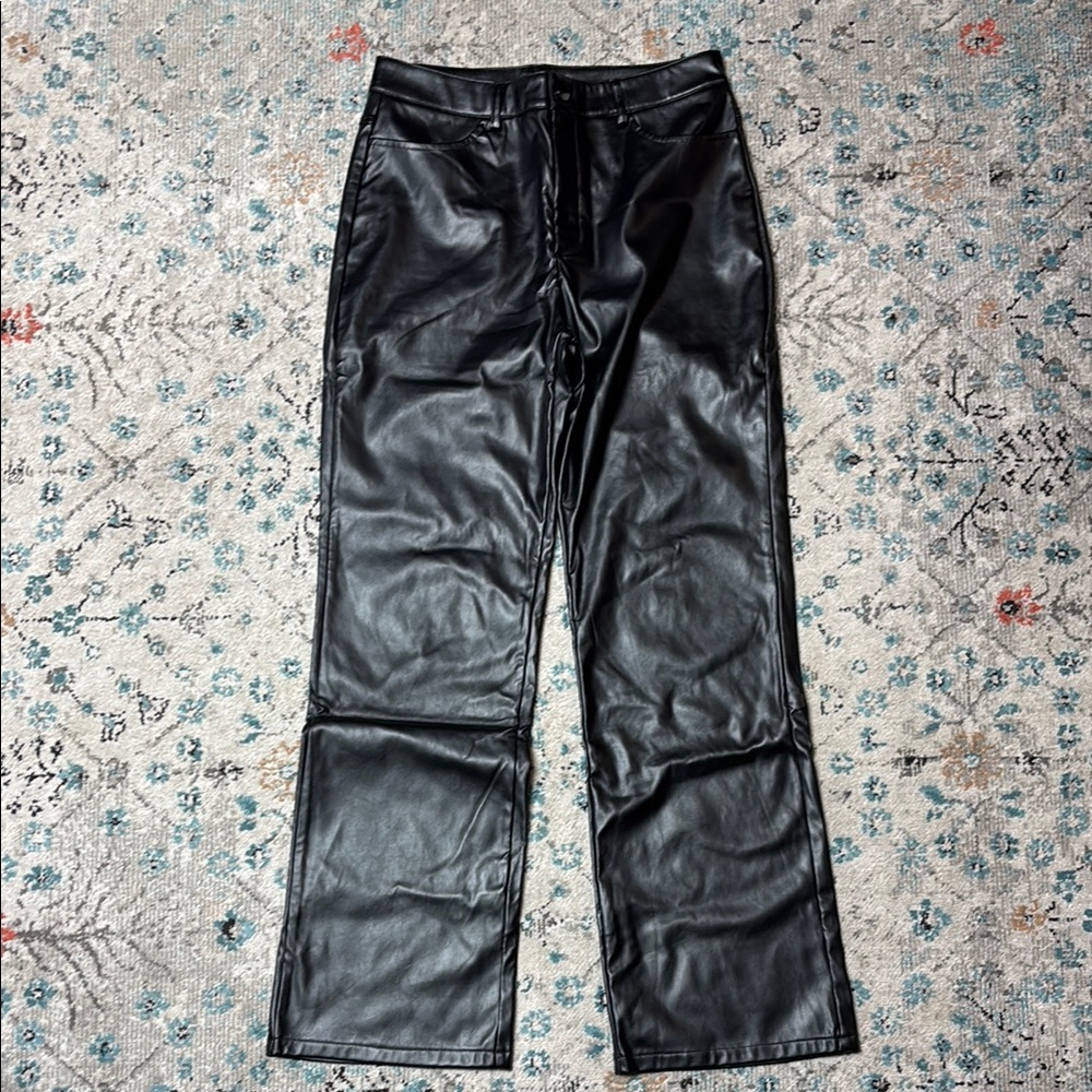 Women’s Black Leather Pants